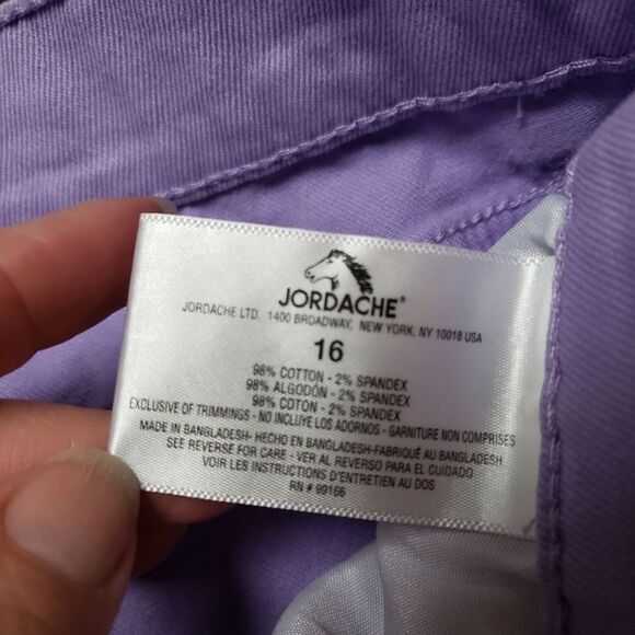 NWT Jordache Women's High Rise Straight Leg Purple / Mauve Wash Jeans, size 16 - Picture 12 of 15